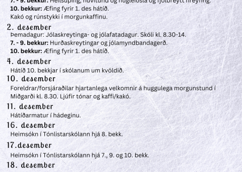 Desember dagskrá Való