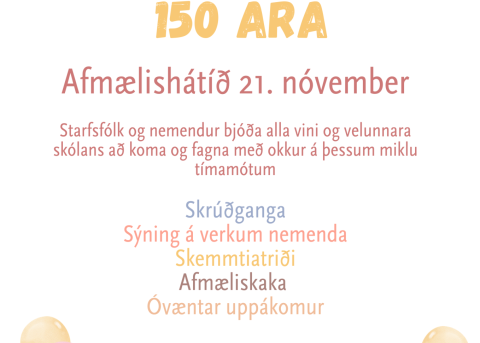 Mýrarhúsaskóli 150 ára