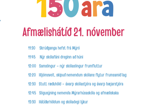 Dagskrá afmælishátíðar