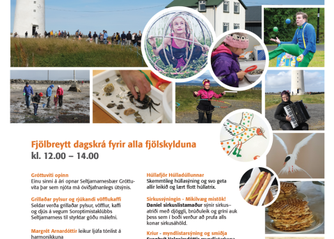 Fjölskyldudagur í Gróttu laugardag 22. ágúst kl. 12-14