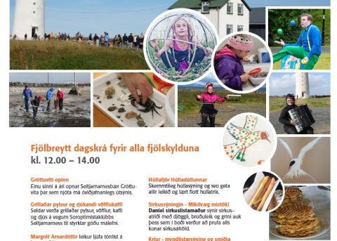 Fjölskyldudagur í Gróttu laugardag 22. ágúst kl. 12-14