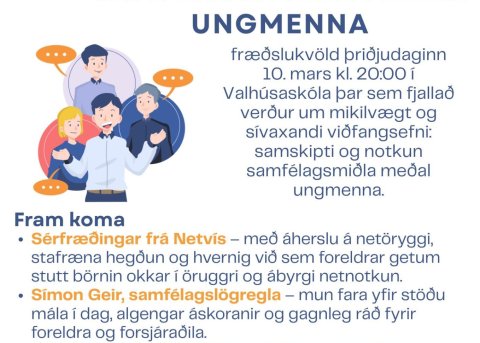 Foreldrafræðsla um samskipti og notkun samfélagsmiðla meðal ungmenna