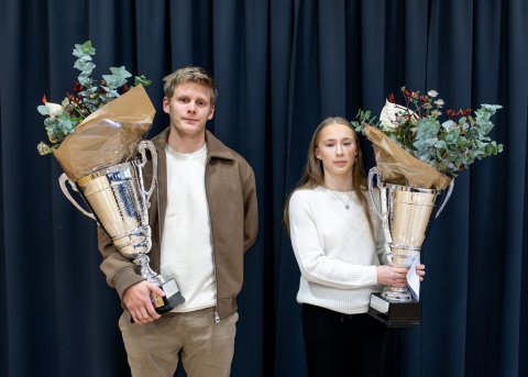 Ingi Þór Ólason golfari og Auður Anna Þorbjarnardóttir fimleikakona.