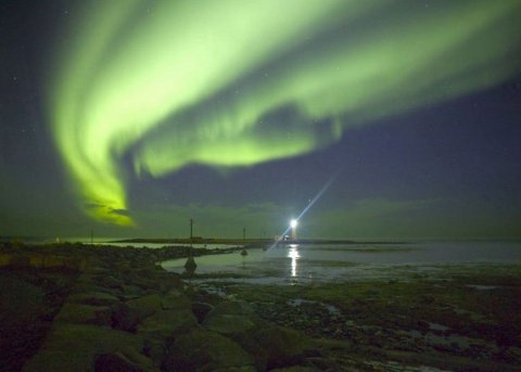 Slökkt á götulýsingu vegna norðurljósaspár