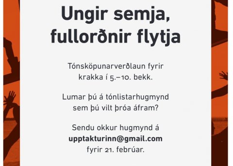 UPPTAKTURINN 2021 - Tónsköpunarverðlaun barna og ungmenna