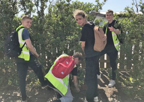 Fjöldi vaskra ungmenna starfar í vinnuskólanum