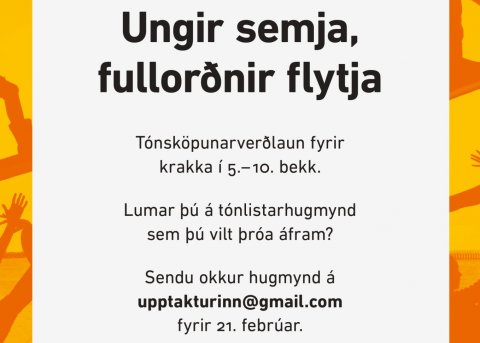 UPPTAKTURINN 2022 - Tónsköpunarverðlaun barna og ungmenna